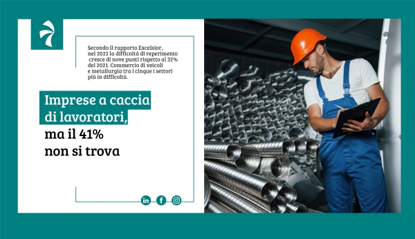 Imprese a caccia di lavoratori, ma Il 41% non si trova